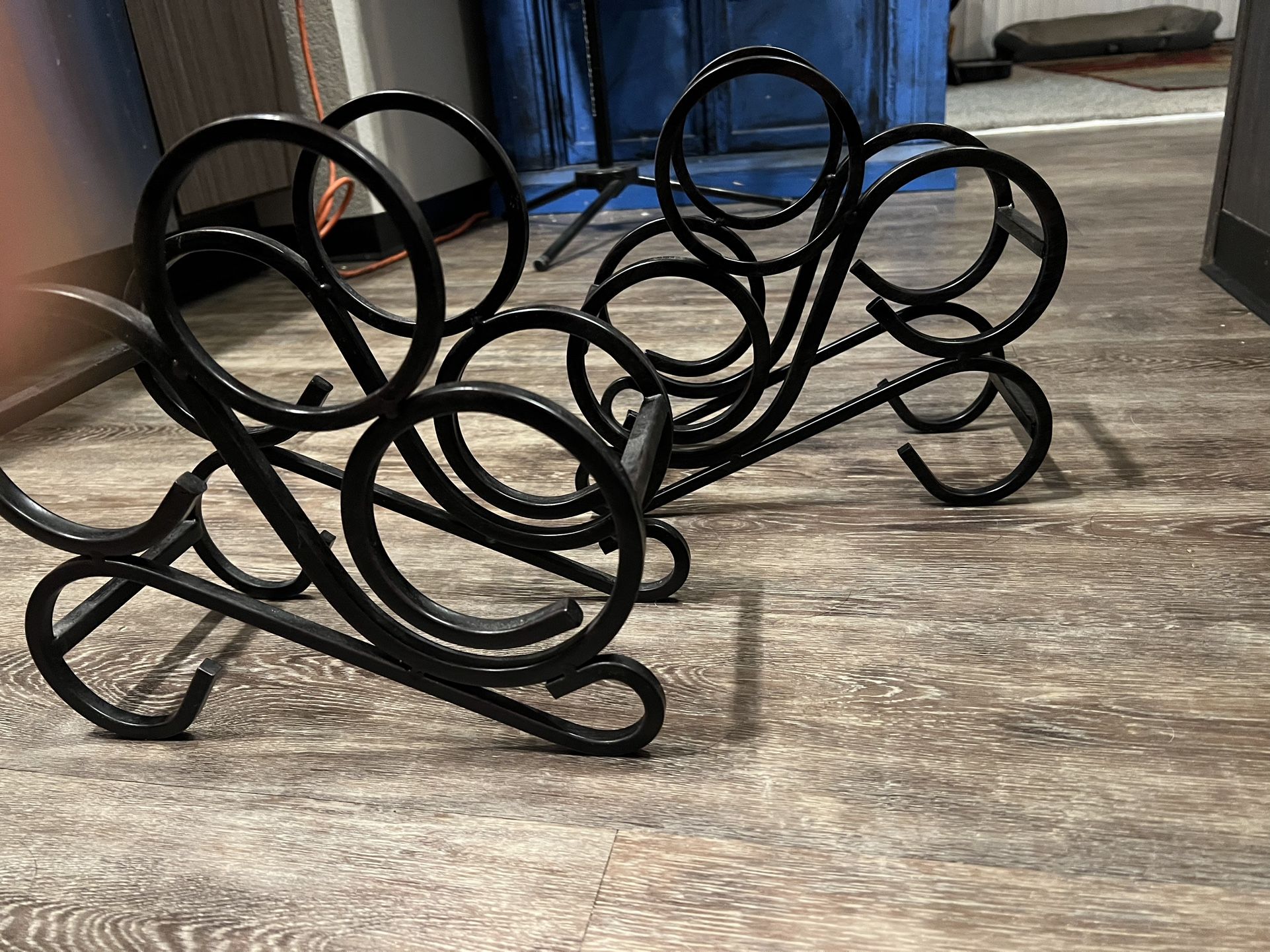 Iron Bookend Wine Racks