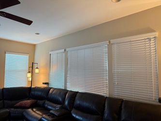 Window Blinds In Many Different Sizes, Faux Wood White