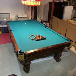 1977 9' Brunswick Orleans Pool Table Billiard Snooker-Table