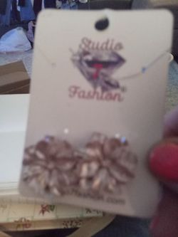 Light Pink Flower Earrings 