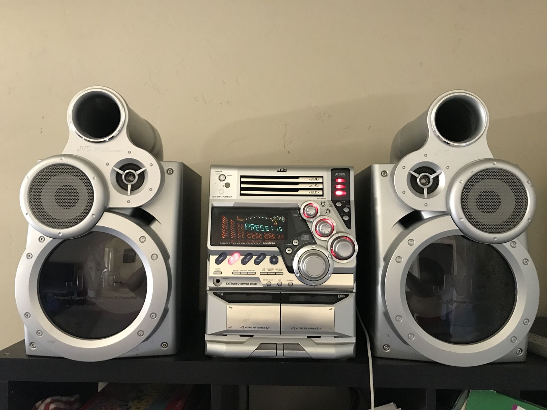Jvc MX-GT90 Component Stereo Band-Pass Extended Bass Speakers