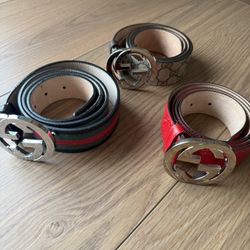 Original Gucci Belts (count 3)