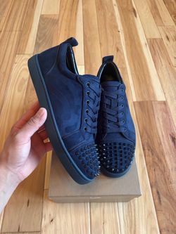 Navy suede red bottoms size 10