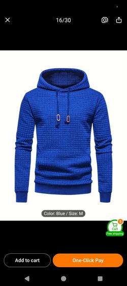 Hoodie Mens Medium With Grid Pattern. Brand Nee