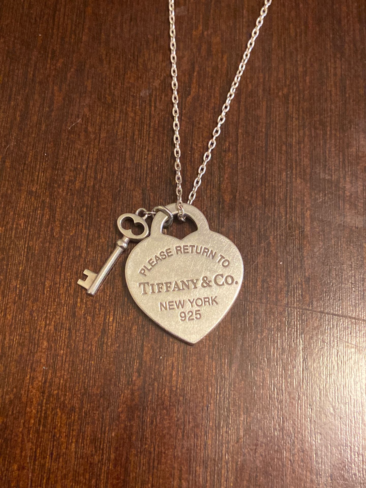 Tiffany and co heart tag pendant with chain