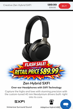 Bluetooth Headphones ,Creative Zen Hybrid SXFI Wireless Headphones – BRAND NEW