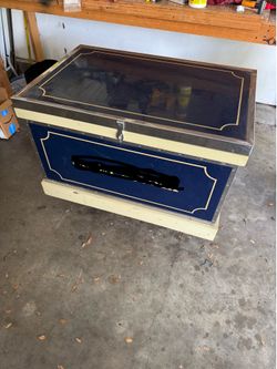 Horse tack barn wooden chest