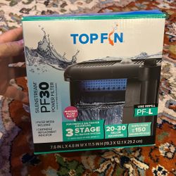 Top fin PF30 Aquarium Filter New In Box