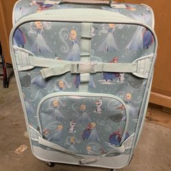Pottery Barn Mackenzie Aqua Disney Frozen Luggage Large