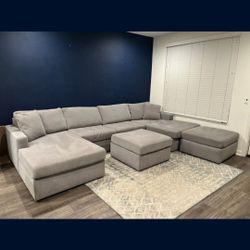 Sectional Couch - Ashley Modmax 4 Piece w/ 2 Ottomans