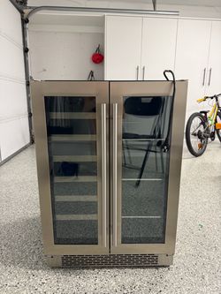 Dual Zone Beverage Cooler Stainless Steel - needs to be fixed