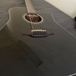 Takamine G Series GD30CE-12 Dreadnought 12-String Acoustic-Electric Guitar Black