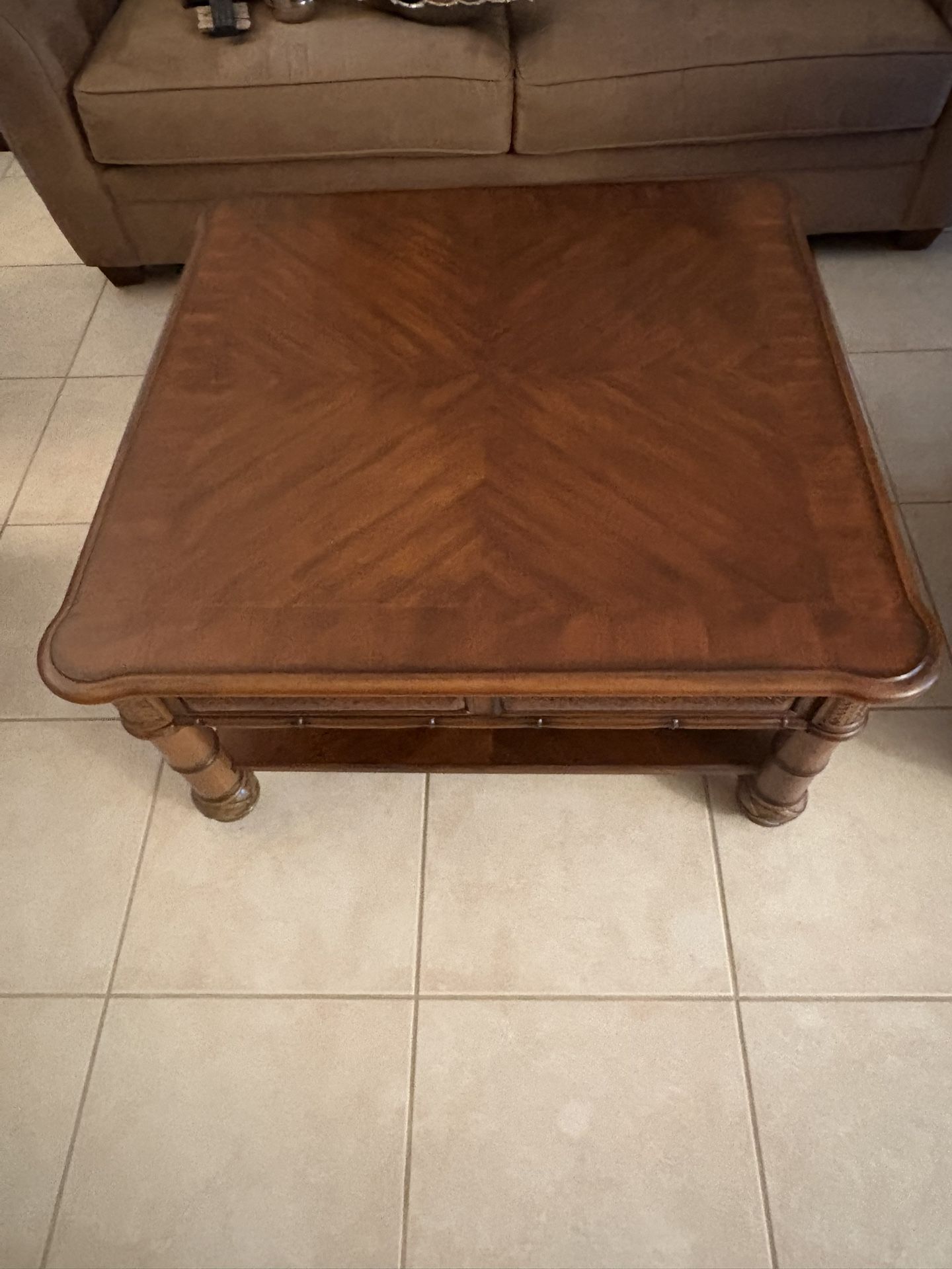 Wooden Coffee Table and end table
