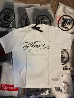Amiri Signature Script White T-Shirt size XL