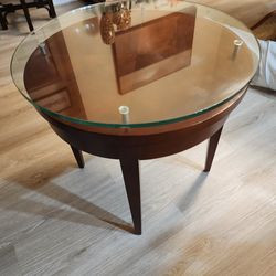 Glass Top End Table