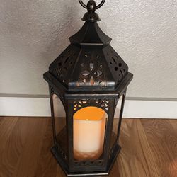 Flameless Candle Battery Operated Lantern 19” Tall