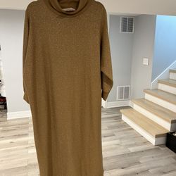 Italy Dress  Gold, And Brown One Size 