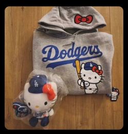 LA Dodgers x Hello Kitty Hoodie with Plush