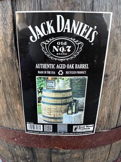Authentic aged Jack Daniels Oak barrel cocktail table