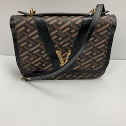 Versace La Greca Shoulder Hand Bag