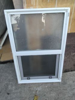 White Vinyl Double Hung Window