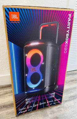 🔊 JBL PARTYBOX 520 - EL MÁS POTENTE Y NUEVO 🔥 Si la PartyBox 130 es buena, esta es una locura. Nuevo en caja sellada. Esto es otro nivel: •  Sonido 