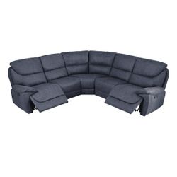 Rooms To Go 5 Piece Navy Blue Sectional 