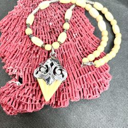 Handmade Carved Necklace 