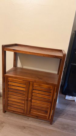 Wooden bathroom organizer