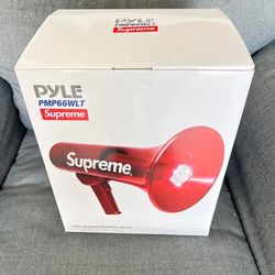 Supreme Transparent Red Box Logo Megaphone Sealed Waterproof Fw21