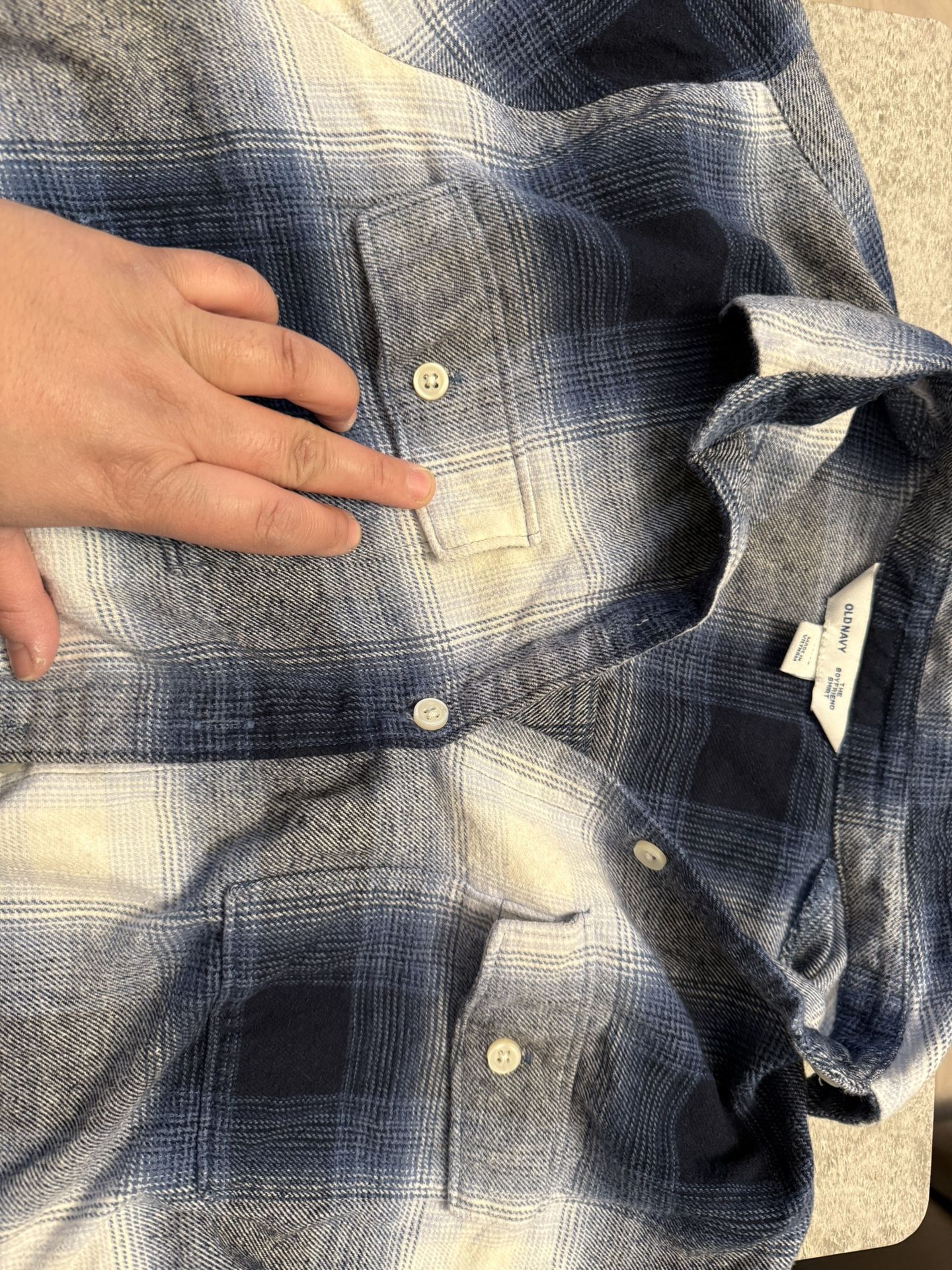 3 Old Navy The Boyfriend Shirt Flannels Small Petite