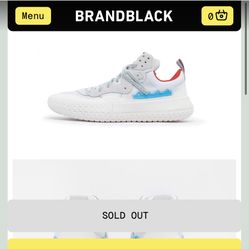 Men's Rare Metal LX Evo White Red Blue Basketball Shoes Size 13