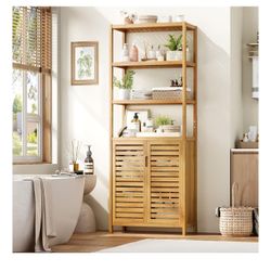 66" Tall Bathroom Storage Cabinet