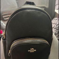 Coach leather backpack 