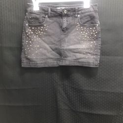 DKNY Black Jean Skirt Size 16