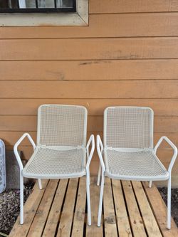 Patio Chairs   Both For $40. Read Description 