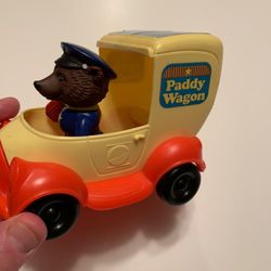 Vintage FISHER PRICE PADDY WAGON w/Policeman