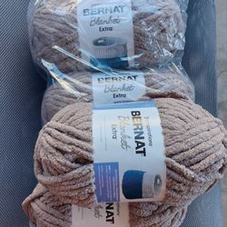 Yarnspirations Bernat Blanket Extra, soft and plush.