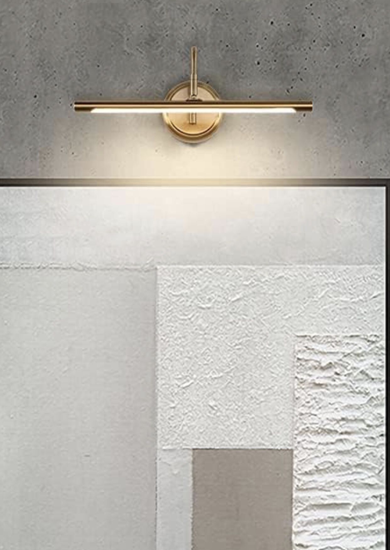 Modern Brass Picture Light Hardwired - 16.54'' for Wall Painting and Artwork Display - 7W LED Wall Lights(45W Eqv.) - Warm White 3000K - Hard Wired Co