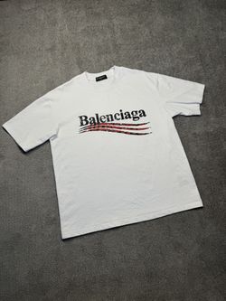 Balenci White Tee Brand New - Same Day Ship