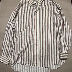 Burberry London Men's Cotton Long Sleeve Button-Up Shirt XXL Beige!