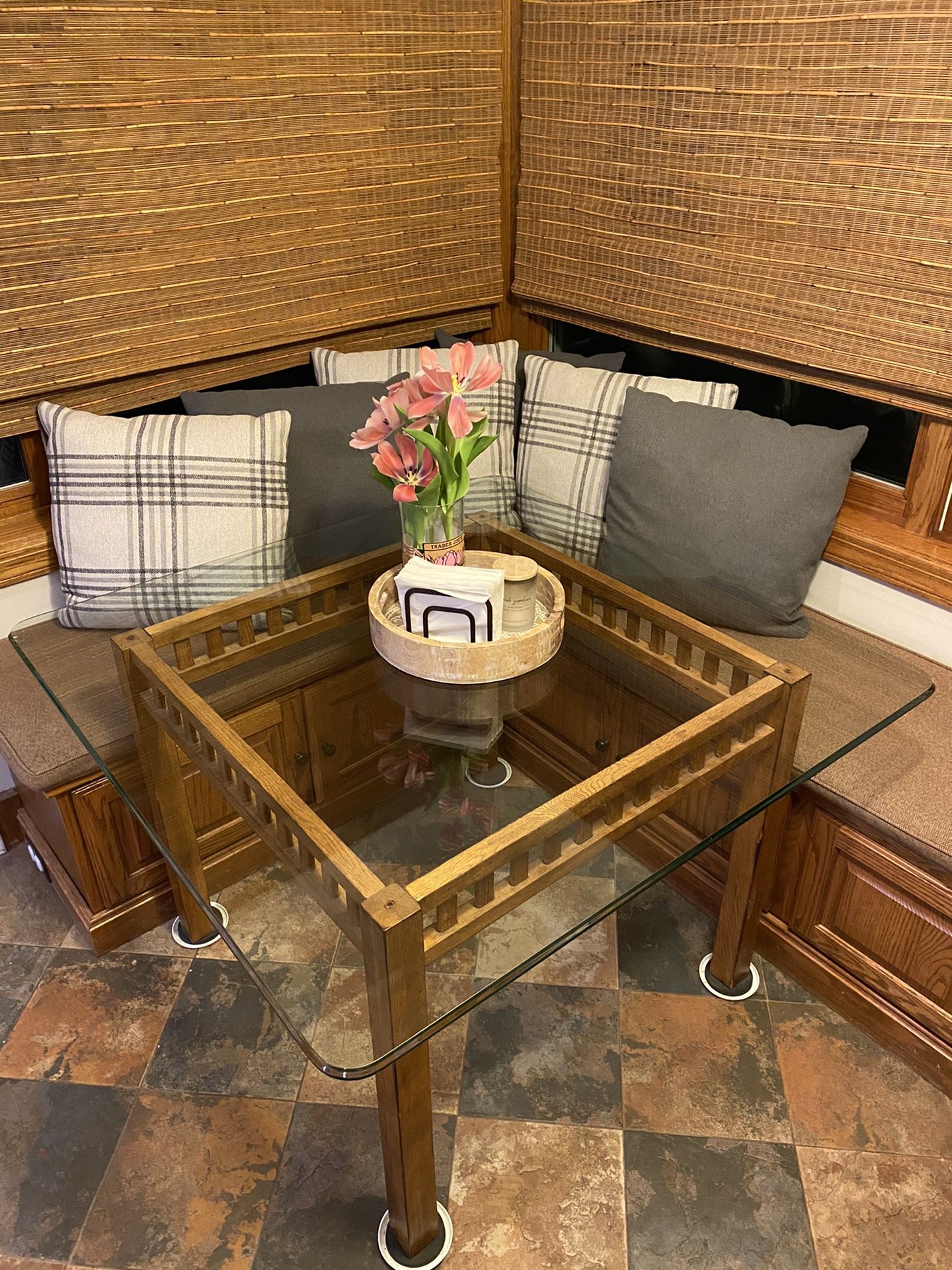 Square Glass Dining Table
