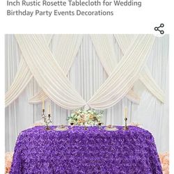 Purple Rossette Rectangular Tablecloth
