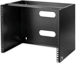 8U Wall Mount Patch Panel Bracket - 13.75 inch Deep - 19" Patch Panel Rack for Shallow Network Equipm