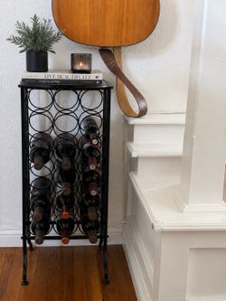 Sorbus Wine Rack Stand with Tinted Glass Top