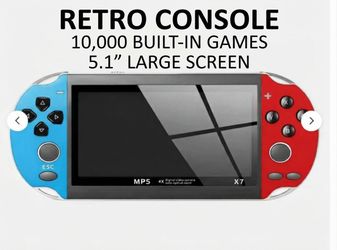 New Portable 5.1" Retro Game Console Large HD Screen Dual Stick Control 64GB Handheld