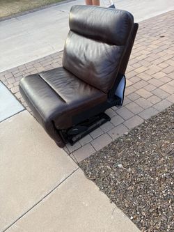 Leather reclining middle section of living spaces couch