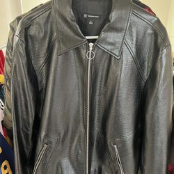 Black Leather Coat 
