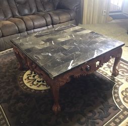 Granite Solid Walnut Coffee Table