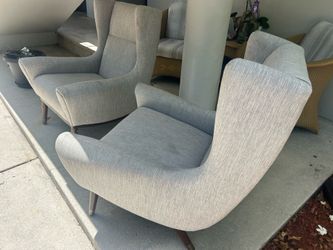 Gray Linen Comfy chairs